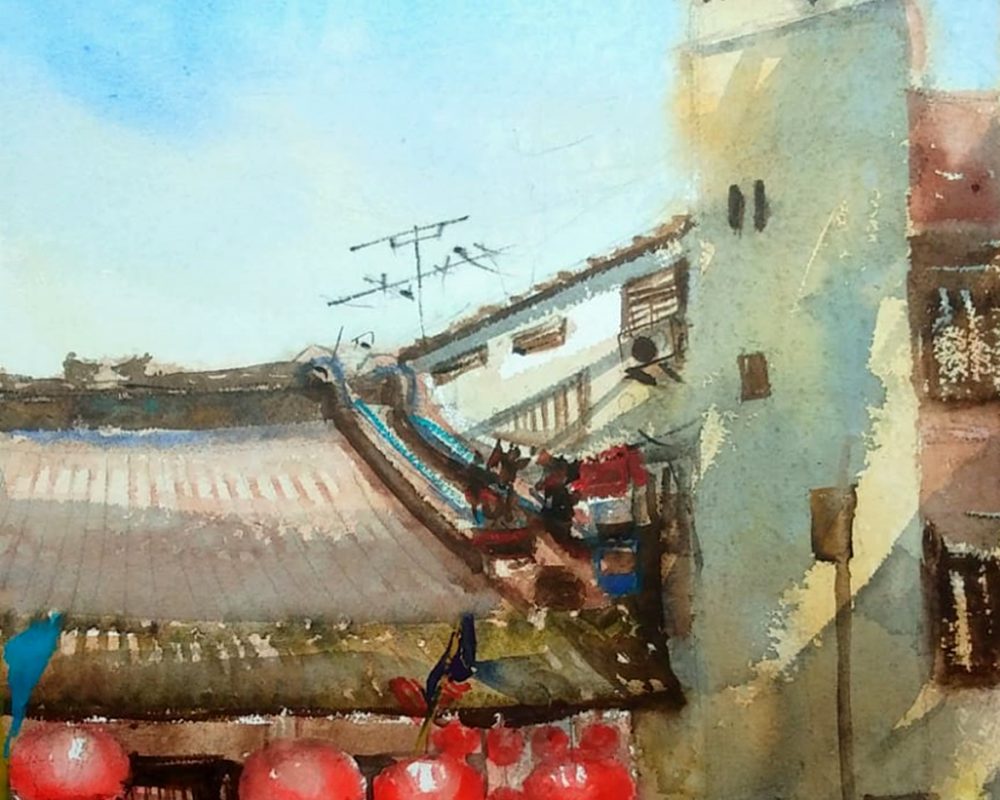 Nanang-Widjaya-Klenteng-di-Penang-Malaysia-38x56-cm-2019-Water-Color-on-Paper-20-juta